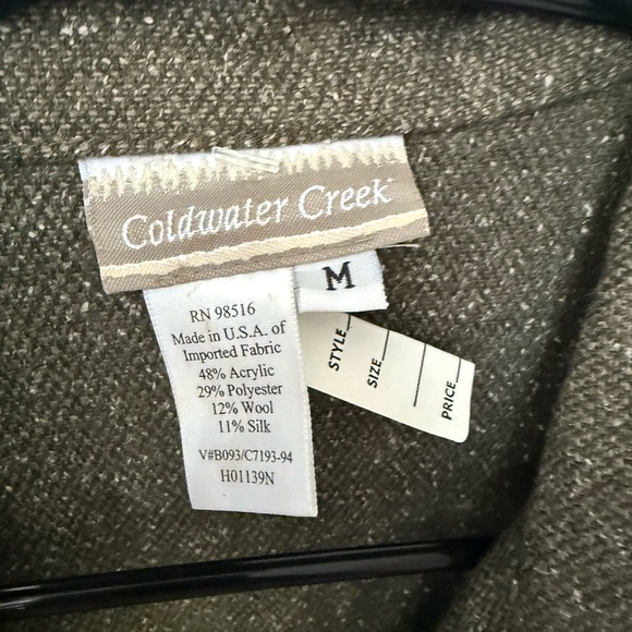 Coldwater Creek Green Lightweight Shirt Jacket - Picture 5 of 6